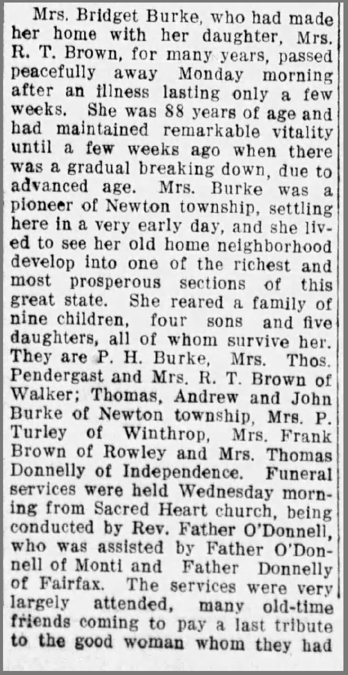 Bridget Flaherty Burke Obit